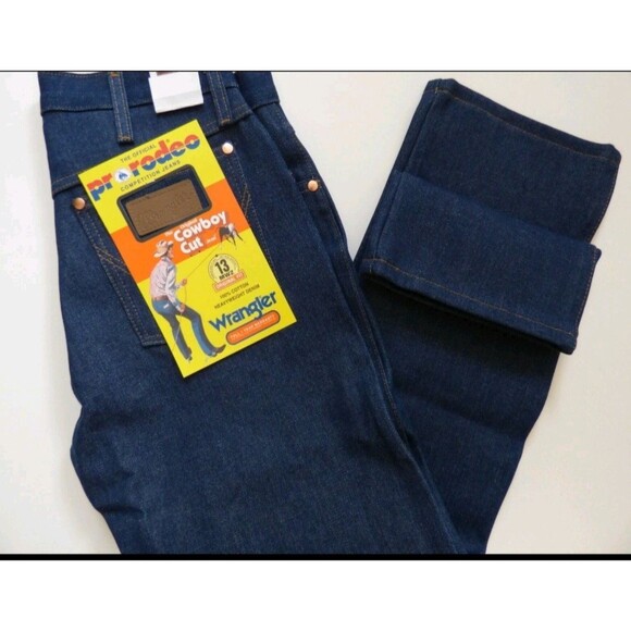 Wrangler Other - NWT Wrangler 13MWZ Mens 38x34 Pro Rodeo Jean Blue Denim Cowboy Cut Jeans